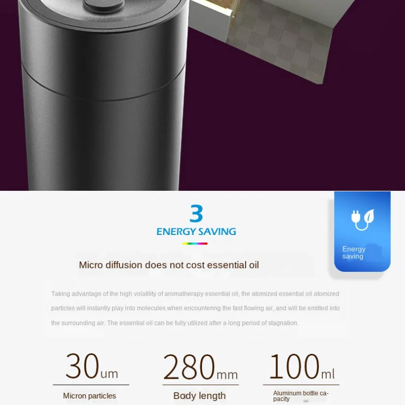 500m3 Desktop Differuser Aromaterapi Tøroffset Duft Duft Maskine Æterisk Olie Dispener Sprøjte Maskine Tilfældig Farve 5