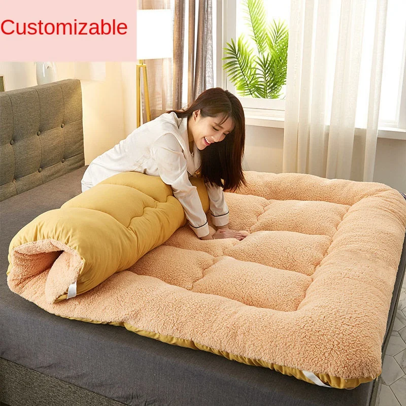 Nye soveværelse tatami madras stilfulde fortykkelse sammenklappelig åndbar beskyttende pude i fuld størrelse varm cashmere husstand madras 5