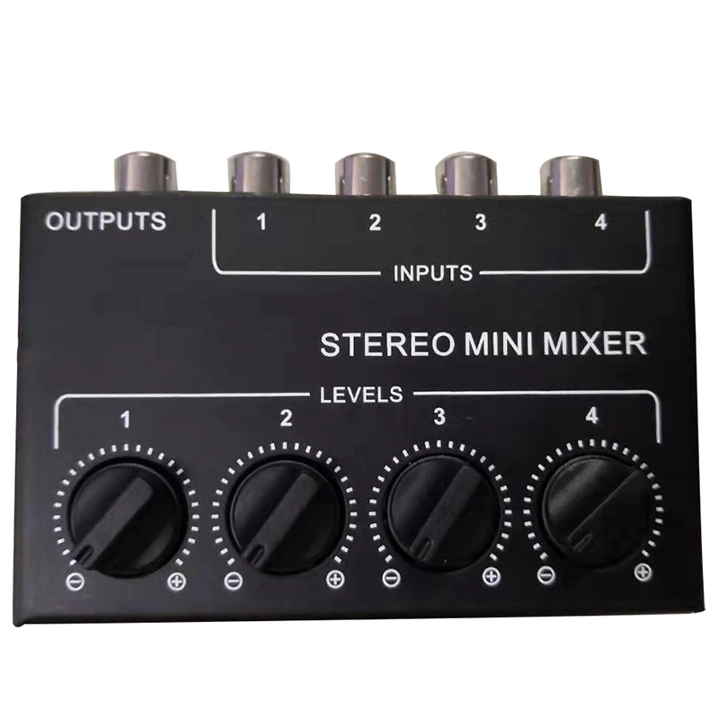 Cx400 Mini Stereo Rca 4-Kanals Passiv Mixer Lille Mixer Mixer med Stereo Dispenser til Live-og Studie 5