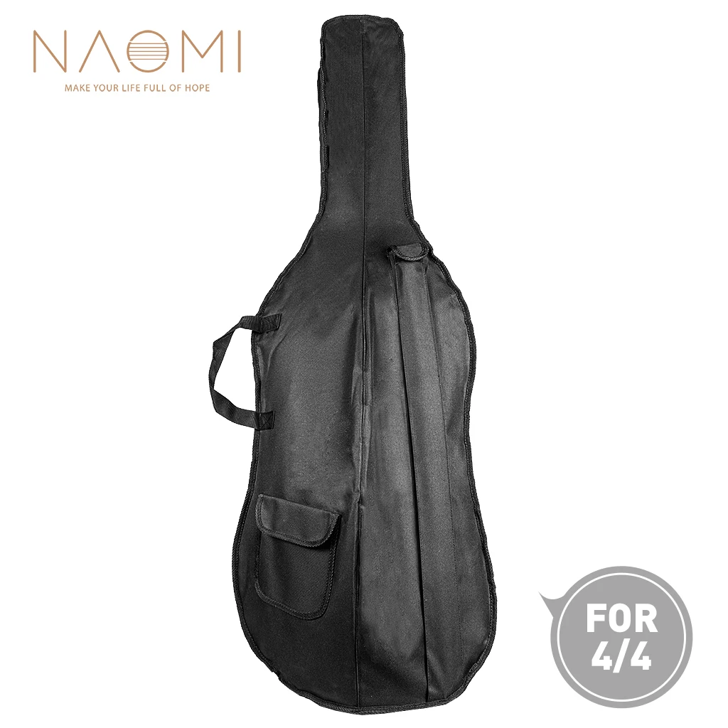 NAOMI Cello 4/4 Bløde Pose Tilfældet For Cello 4/4 Gig Bag m/Rem Holdbar Cello Pose af Høj Kvalitet Ny 5