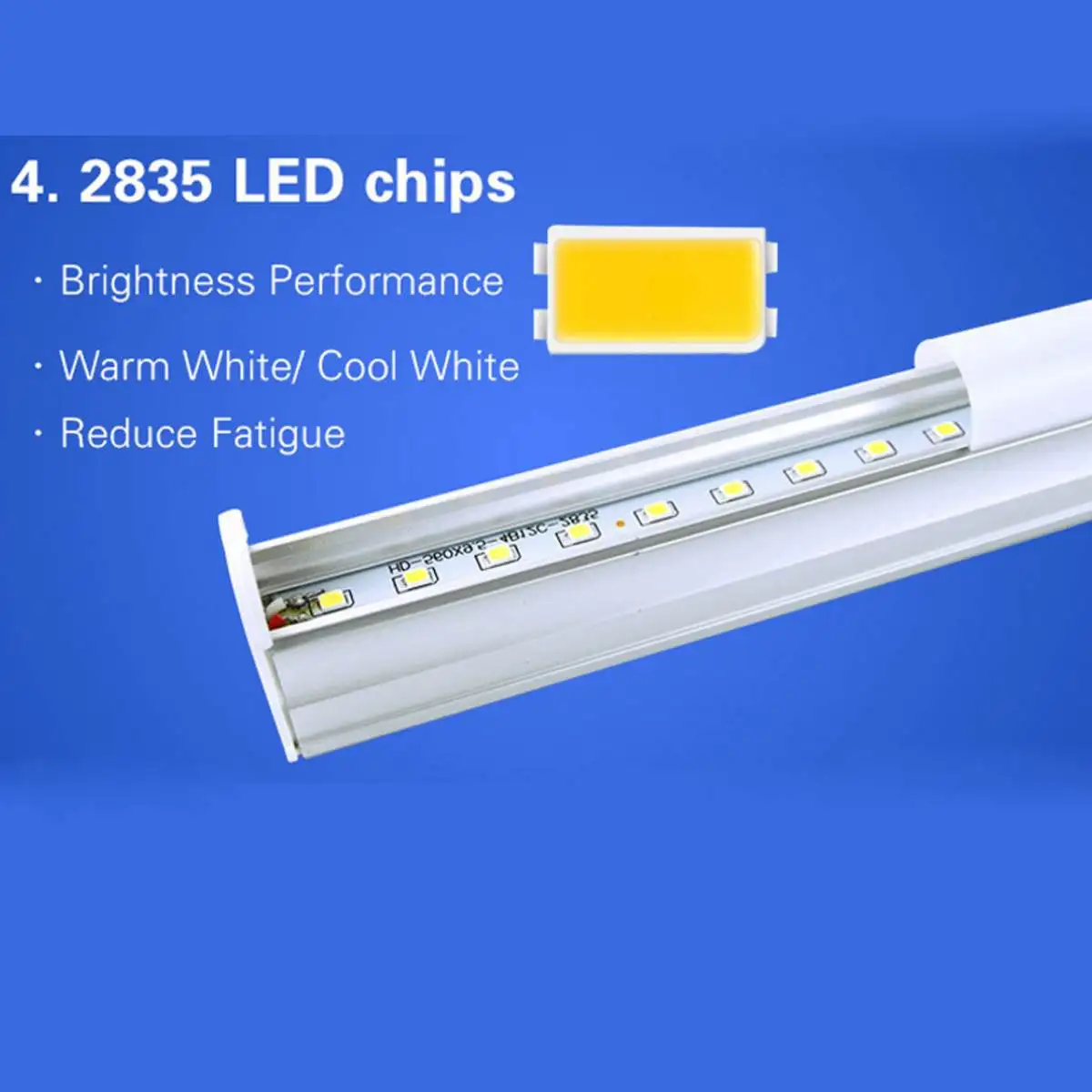 30cm LED Strip 2835 LED Tube Light Tabel bordlamper til Kabinet Soveværelse Stue Hvid/Varm Hvid Lys 5