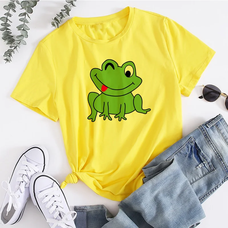 Skateboard Frog Mode langærmet T-shirt koreanske Enkel Overdimensionerede Grafiske Tees Kvinder Shirts Fritid Plaid Patchwork T-Shirt 5