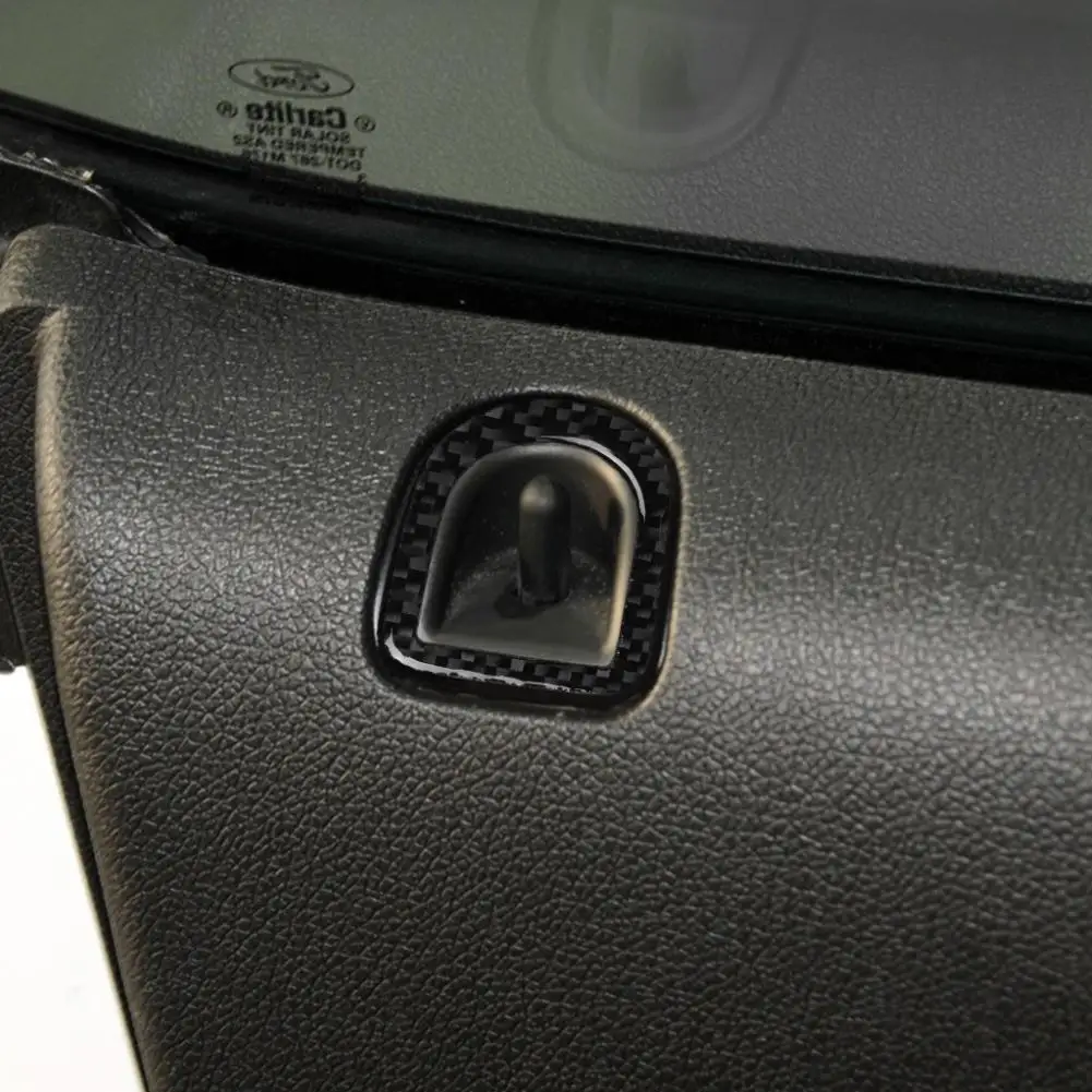 2stk Carbon Fiber Bil Dør Låse Pin-Knop Frame Trim Dække for Ford Mustang 09-13 5