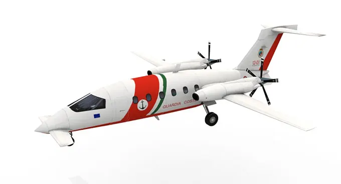 Piaggio Afandi P180 Private Fly Papercraft 3D Stereo Håndlavede Tegninger Militære 5
