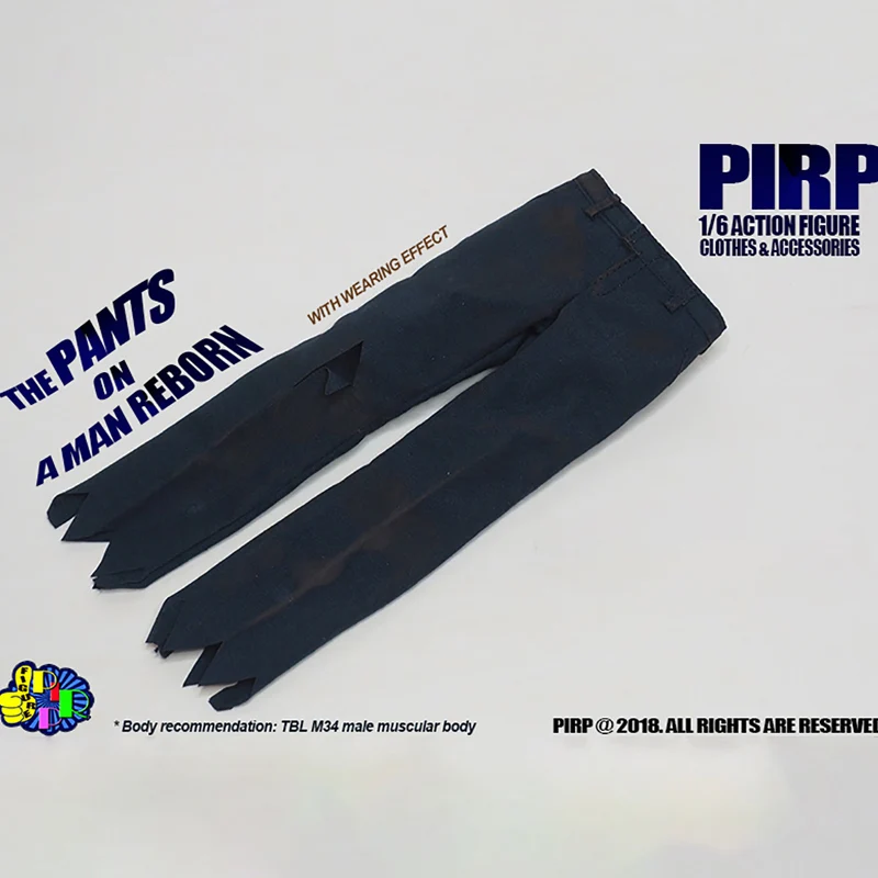 PIRP 1/6 Skala CS02 Bukserne på Genfødt Udvidet Mørke Blå Bukser, som Passer til 12 Tommer, Mandlige M34 Phicen Muscle body Figur 5