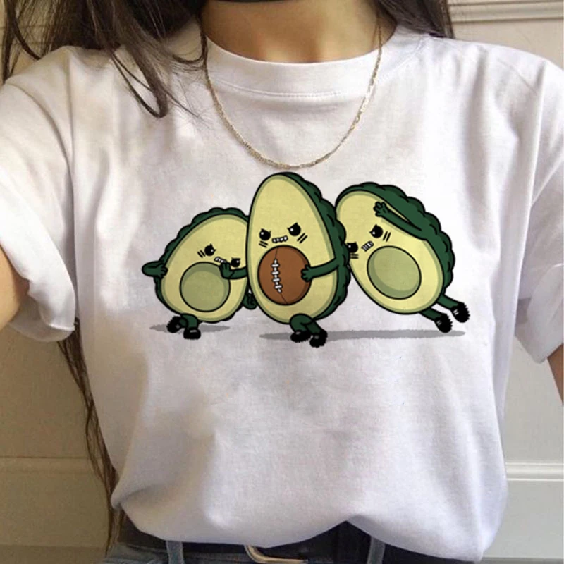Avocado Harajuku Kawaii Tegneserie T-Shirt Kvinder Ullzang Lille Frisk T-shirt af 90'erne Grafisk Mode Tshirt koreansk Stil Top Tee Kvindelige 5