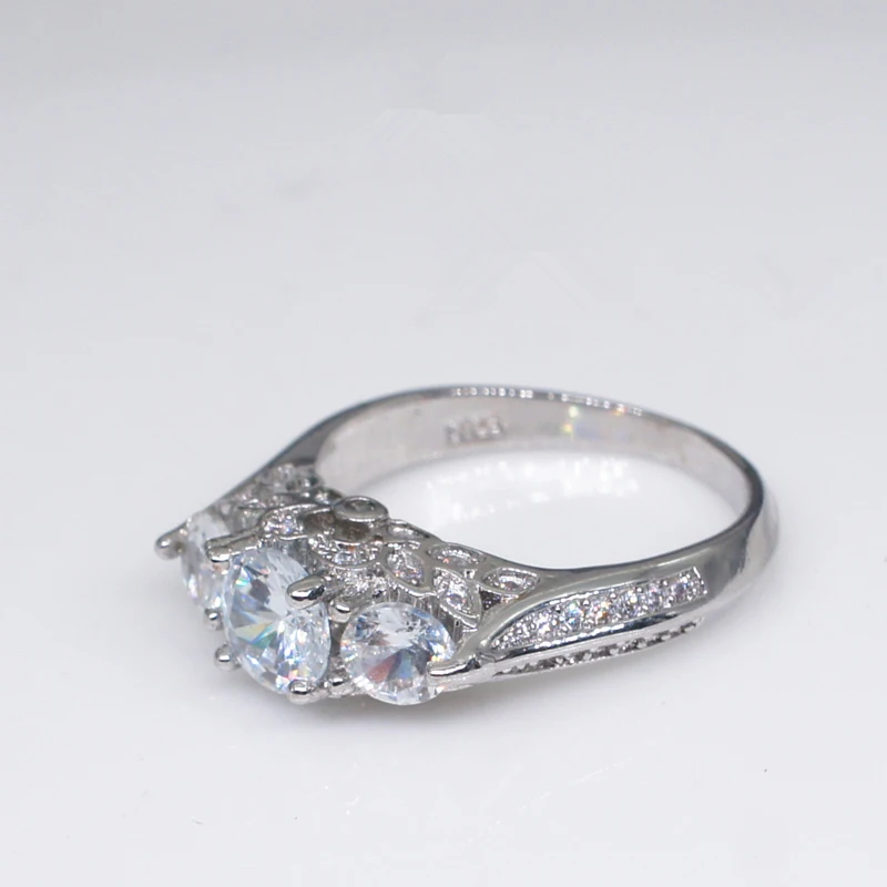 YANHUI Vintage Ringe Til Kvinder Palace Mønster Sølv Ring Cubic Zirconia Bryllup Engagement Brude Smykker Drop Shipping R066 5