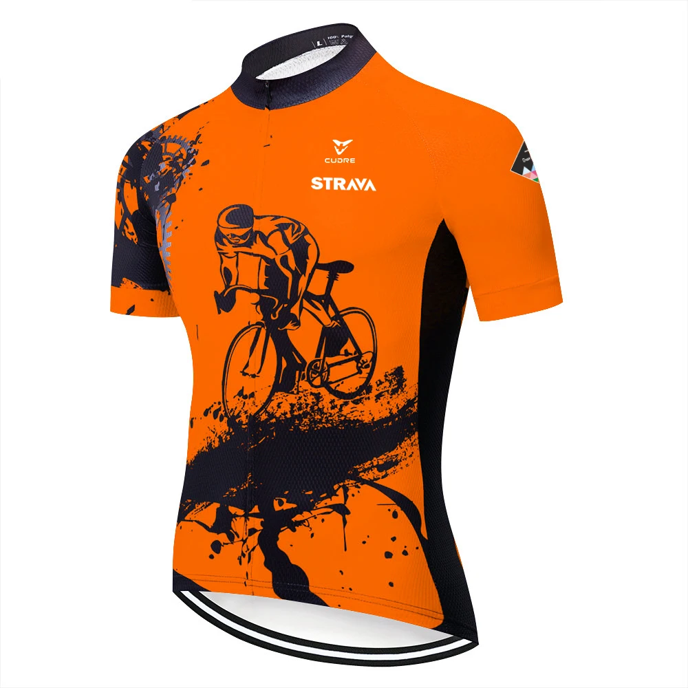 2020 STRAVA Sommeren Mænd team Cykel-Shirt med hurtigtørrende og åndbar Trøje Ciclismo Bicicleta Sportstøj Maillot Ciclismo 5