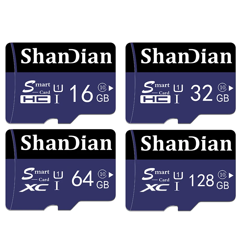 Shandian Reelle Kapacitet Orange Micro sd-kort med høj hastighed 32GB, 8GB 16GB 4GB hukommelse kort gratis kort adapter pakke 5