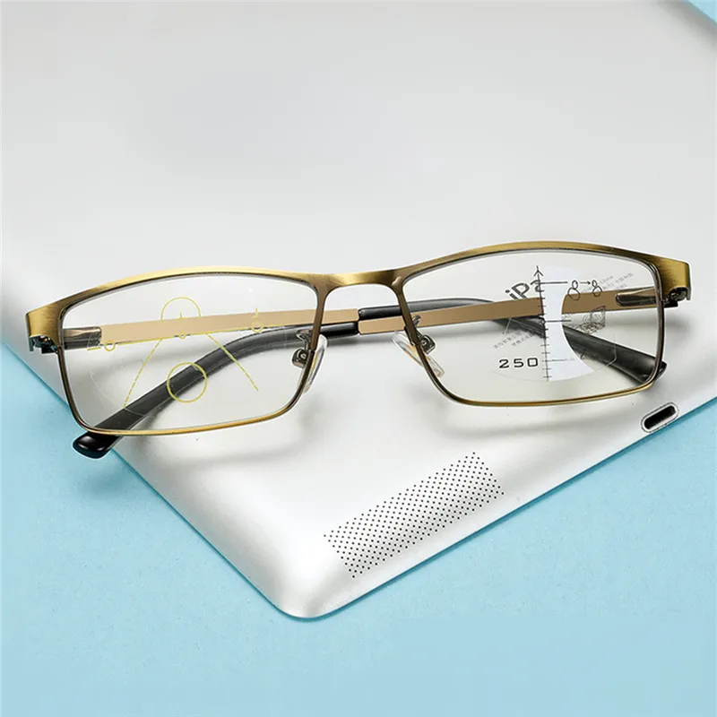 UVLAIK Kvinder med Dobbelt anvendelse Fotokromisk Læsning Briller Progressiv Multifokal Mænd Briller Anti Blå Lys Recept Briller 5