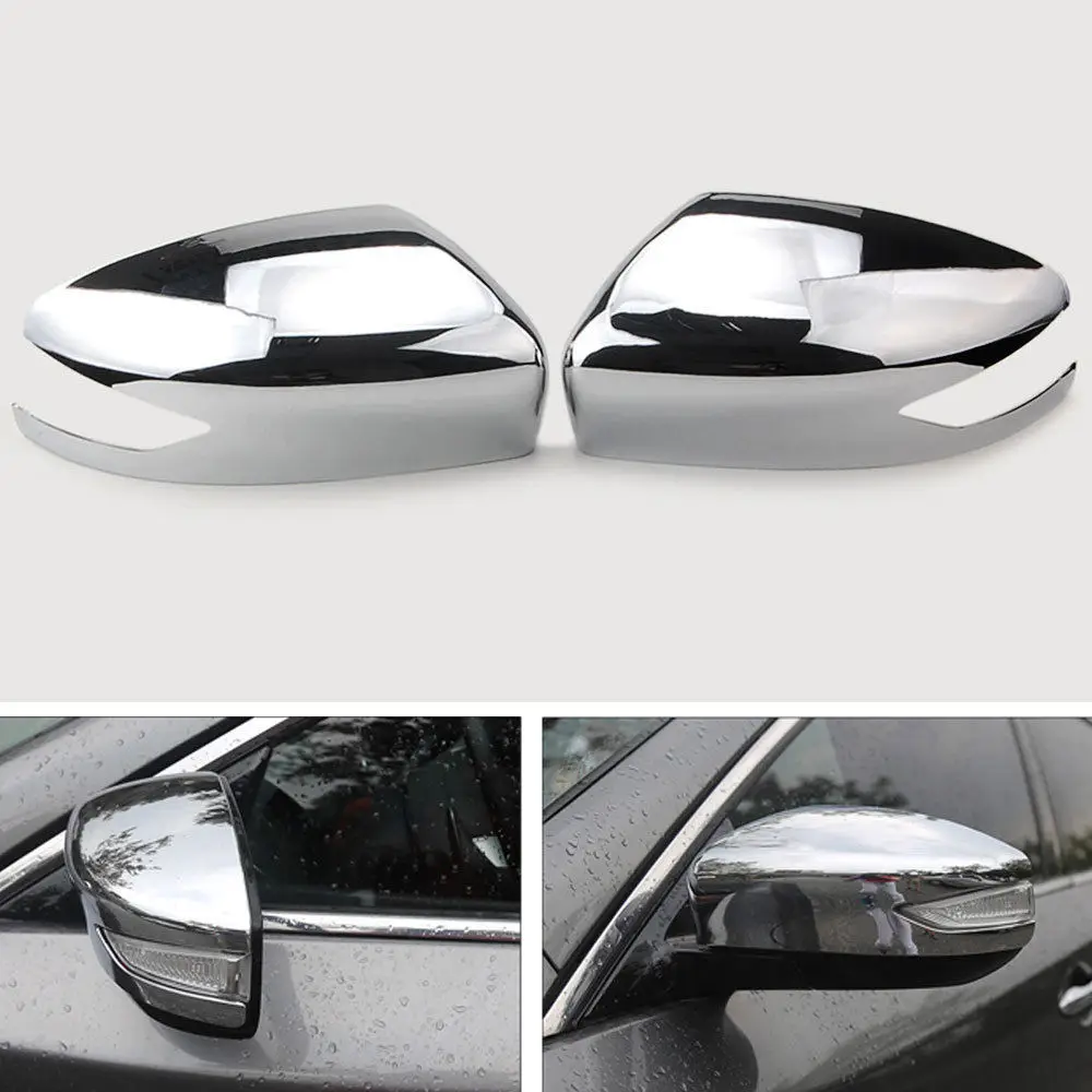 2stk ABS Chrome Car Rear view Mirror Cover Beskytter Trim Dækning For Nissan Sentra 2013-2017 Bil Styling, Udvendig Tilbehør 5