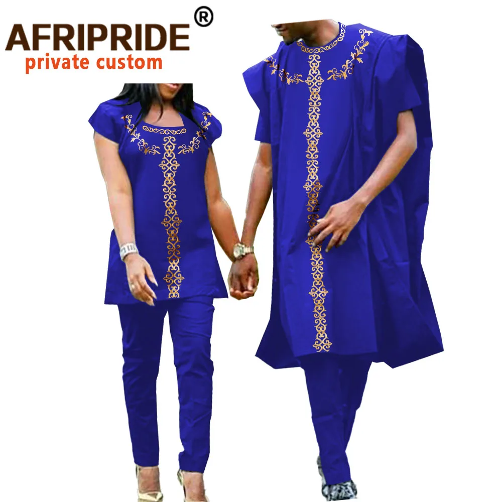 Afrikanske Tøj til Kvinder og Mænd, Par Tøj Dashiki Frakker Skjorte og Bukser, 3, Stykke for Mænd 2, Stykke for Kvinder Bryllup A20C007 5