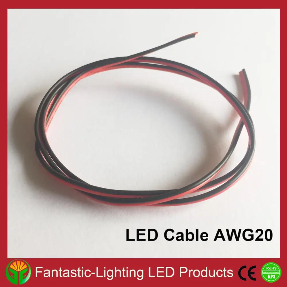 200Meter 2PIN Wire gratis fragt AWG20 kabel ledning udvidelse til LED strip light enkelt farve 5