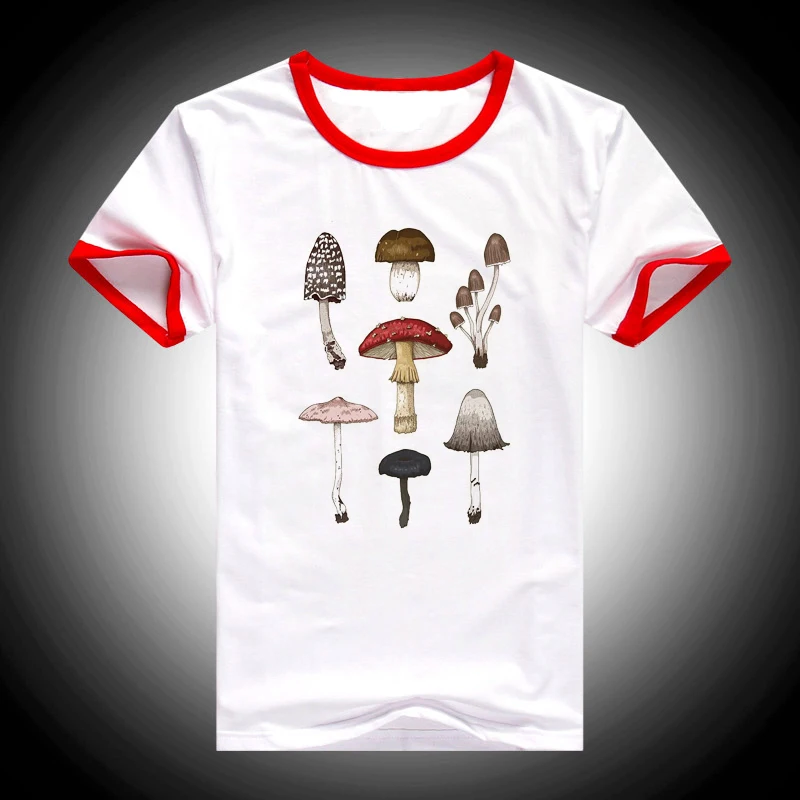 Sommeren 2019 Kvinder tshirt vintage t-shirt svampe design kawaii top tumblr tøj graphic tee shirt femme plus size toppe 5