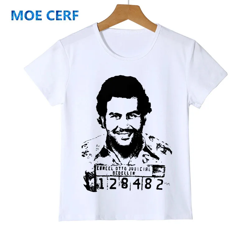 Pablo Escobar Børne T-Shirt Colombianske narkobaron Kartellet Penge drengens T-Shirt Sommer Pige Camiseta Tshirt sjove Toppe Baby Tees Z49-7 5