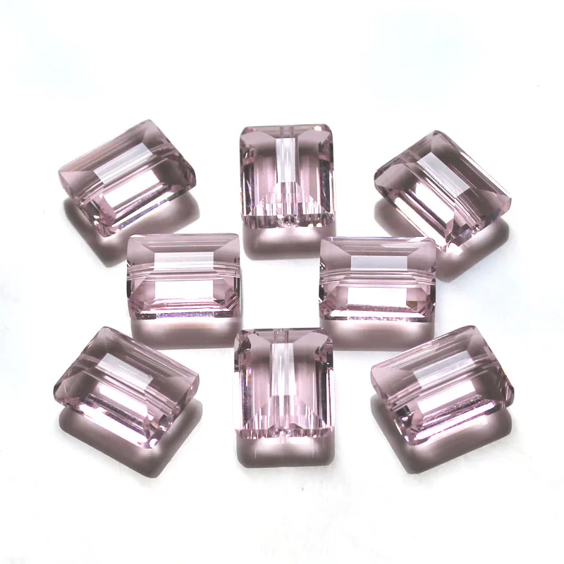 AAA 12x10mm tjekker Facetteret Krystal Firkant Perler Multi Farve Glas-Pladsen Håndværk Perler til smykkefremstilling 50stk Masse Engros 5