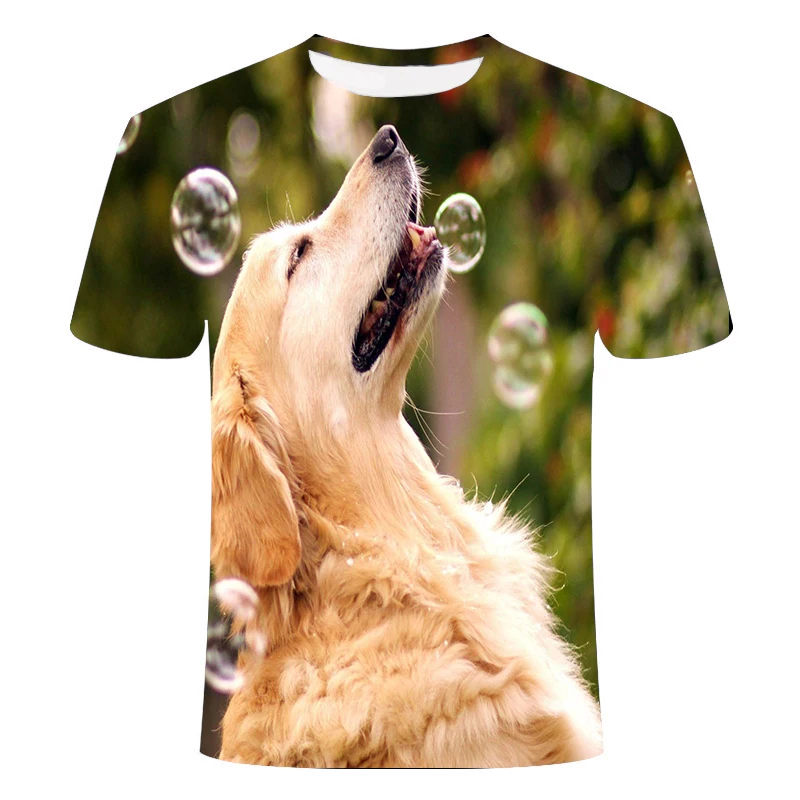 Nye sjove hund kreative mønster kortærmet T-shirt til mænd casual sommer mode 3DT shirt til mænd O-hals skjorte plus size streetwear 5