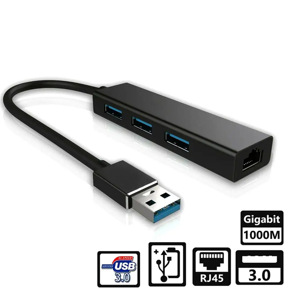 USB-Ethernet-Adapter, USB 3.0 til RJ45 3.0 HUB for Laptop Xiaomi Mi-Max S/3 Ethernet-Adapter netværkskort USB Lan 5