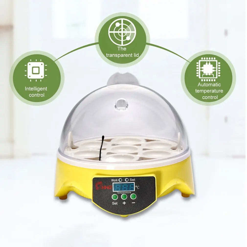 7 Æg Inkubator Plast Digital Kylling Temperatur Kontrol Automatisk Inkubator Hatcher Inkubation Værktøjer Forsyninger 5