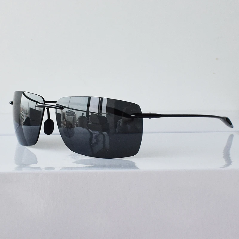 10g Polariserede Solbriller Mænd TR90 Uindfattede solbriller til Mand Ultra-let at Køre Nuancer Anti Glare UV400 5