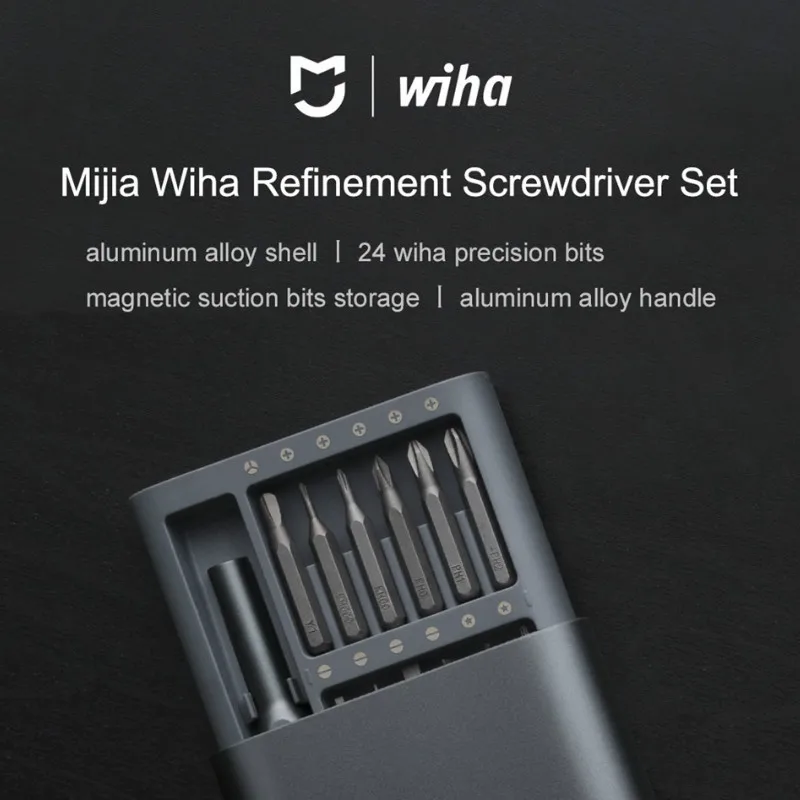 Xiaomi Mijia Smart Home Wiha 24 i 1 Skruetrækker Kit Daglig Brug Magnetiske Bits Reparation Værktøjer Alluminum Max Mijia skruetrækker Sæt 5