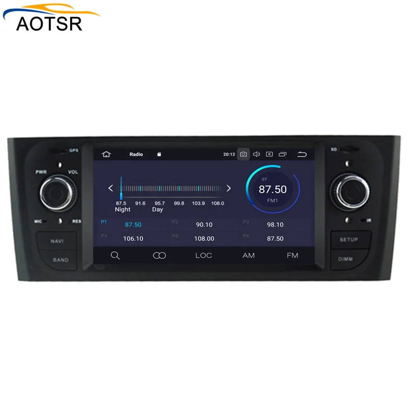 IPS Android 9.0 car multimedia dvd-afspiller hovedenheden For gamle FIAT Punto 2005-2009 Linea 2007-2011 GPS-Navigation, radio auto 5