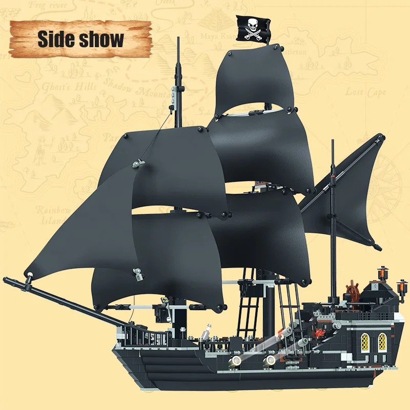 875PCS Pirates of the Caribbean byggesten Legetøj Kompatibel Model For The Black Pearl Skib Mursten Legetøj, som Børn Drenge 5