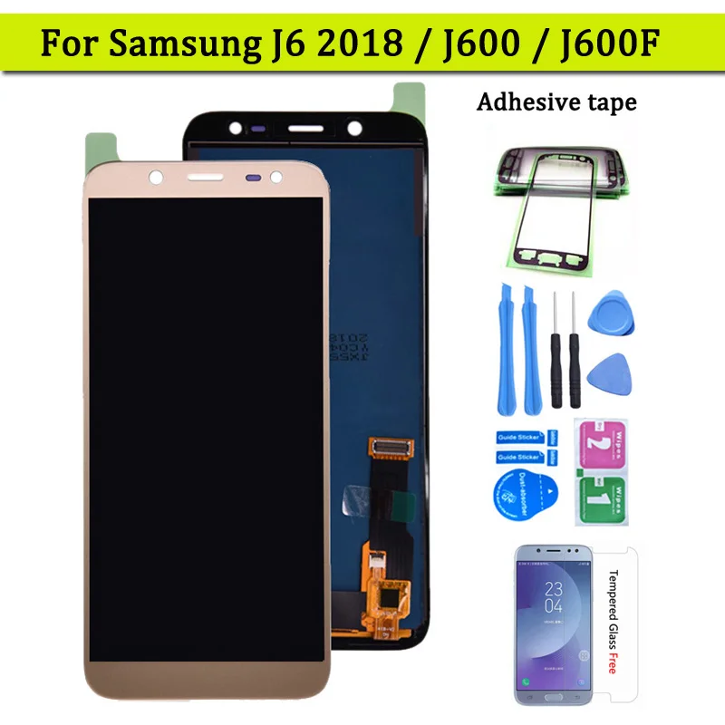 For Samsung Galaxy J6 2018 J600 J600F J600Y LCD-skærm, Display og touch Glas forbinding Forsamling TFT-version Kan justere lysstyrke 5