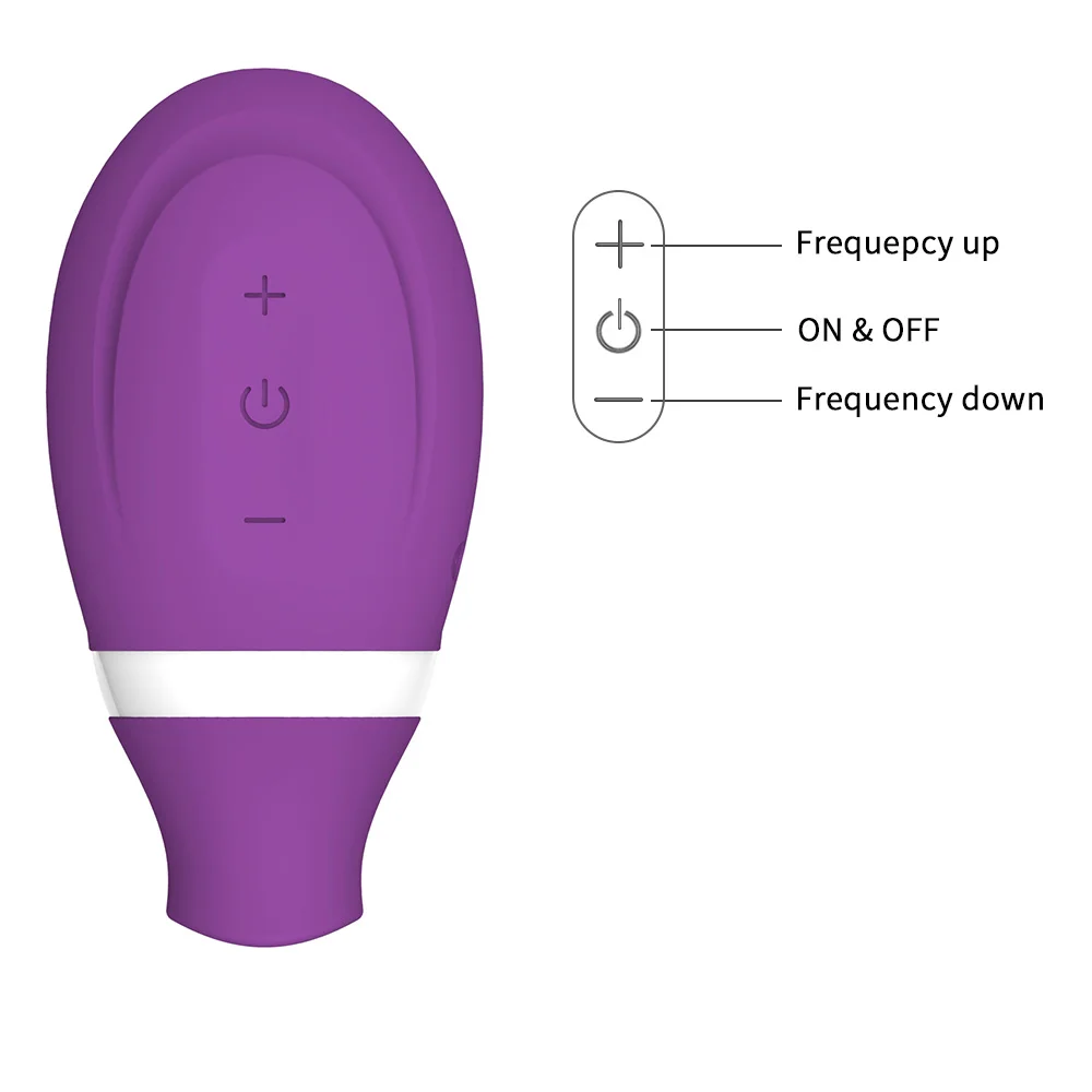 2-i-1 Sugende Vibrator G spot Stimulation Tunge Vibratorer Silikone Bryst Nipple Sucker Klitoris Slikning Vibrator Oral Sex Toy 5