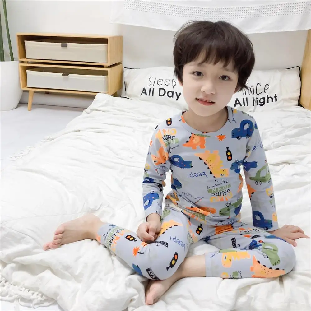 Baby Pyjamas Sæt Kids Pyjamas Børn Nattøj Drenge Piger Dyr Pyjamas Pijamas Bomuld Nattøj Tøj, børnetøj 2-10Y 5