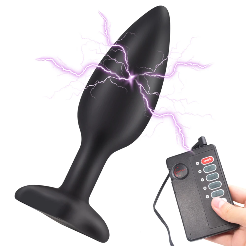Elektrisk Stød Anal Vibrator Butt Plug Bum Chok E-Stim Silikone Anal Plug Anus Dilator Prostata Massage Vibrator SM sexlegetøj 5
