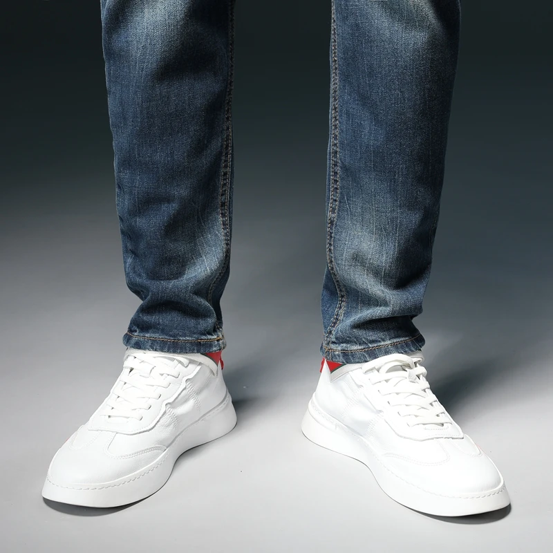 Brand Efterår og vinter Nye herre Slim Elastisk Retro Jeans Italien Classic Fashion Style Jeans Denim bukser Bukser Mandlige Bukser 5