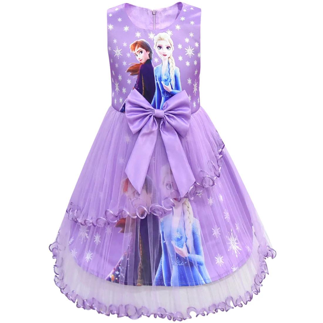 Disney Frosne Sne Dronning Sommer Piger Dress Cosplay Kostume Til Pige Blonder Party Fødselsdag Pincess Børn Tøj For 4-12Y 5