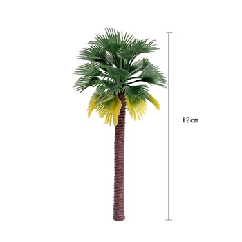 6stk/10pcs7cm - 15cm Plast Coconut Palm Tree Tog Jernbanen Arkitektur Diorama Træ Model indretning Kits tilbehør 10162