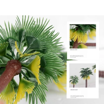 6stk/10pcs7cm - 15cm Plast Coconut Palm Tree Tog Jernbanen Arkitektur Diorama Træ Model indretning Kits tilbehør 5