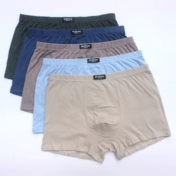 6stk/Lot- Cotton Boxer Mænd Undertøj Fire Shorts Underbukser til Mænd Boxers Shorts Åndbar Ren Tilfældig farve 2