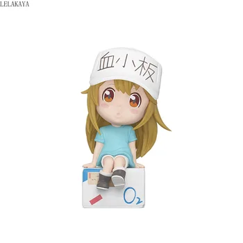6stk/set Tegnefilm Mini Kreative Anime Handling Figur PVC Celler På Arbejde Blodplader, Hvide blodlegemer Q Ver Model Dekoration Dukke 6cm 5