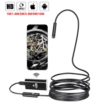 7/8mm Wifi Endoskop Kamera, HD 720P/480P 6LED Vandtæt Fleksibel USB-Inspektion Endoskop til Android PC-1m/2m/5m/10m Kabel 0