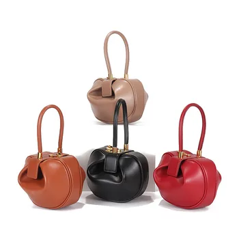 7 Farver Kvinders Ægte Læder Bolle Bag Ladies Casual Stor Kapacitet Mode Tote Taske MB629 9037