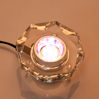 7 LED Lampe Base Stå Krystal 3D USB-Nat Lampe grundlag For Crystal Display 4