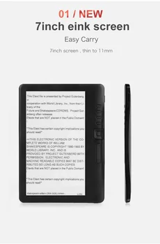 8GB e-bogs-Læser Smart med 7 Tommer HD Farve-Tv med Digital E-Bog+Video+MP3-musikafspiller ELECTSHONG 2