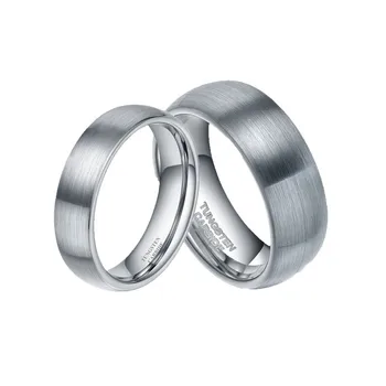 8mm Wolframcarbid Mænds Sort Carbon Fiber Bryllup Band Smykke Ring Hvælvet Engagement Ring 3