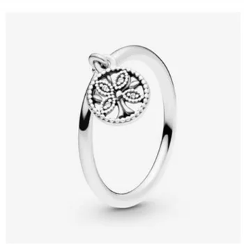 925 Sterling Sølv Pan Ring Enkel Tree Of Life Ring For Kvinder Bryllup Part Gave, Mode Smykker 2