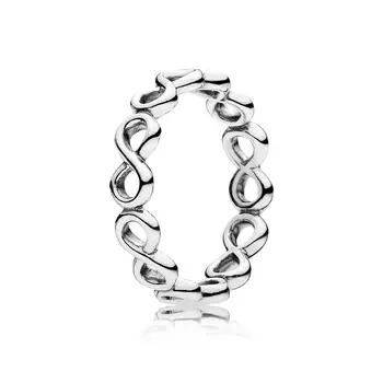 925 Sterling Sølv Ring Charms Diy Uendelig Cirkel Af Kærlighed 925 Ring For Kvinder Smykker 0