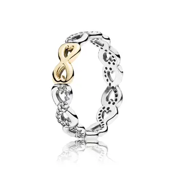 925 Sterling Sølv Ring Charms Diy Uendelig Cirkel Af Kærlighed 925 Ring For Kvinder Smykker 1