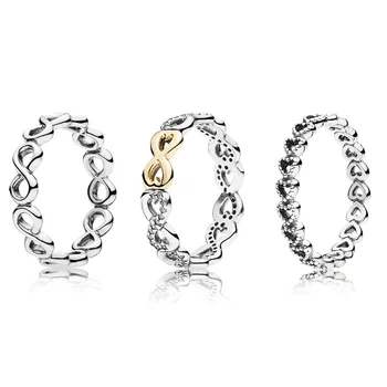 925 Sterling Sølv Ring Charms Diy Uendelig Cirkel Af Kærlighed 925 Ring For Kvinder Smykker 3