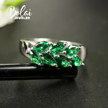 925 sterling sølv Smykker Sæt rusland nano emerald øreringe og ring, god håndværksmæssig kvalitet smykker til kvinder gave 2