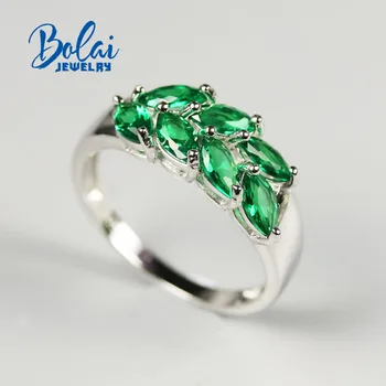925 sterling sølv Smykker Sæt rusland nano emerald øreringe og ring, god håndværksmæssig kvalitet smykker til kvinder gave 5