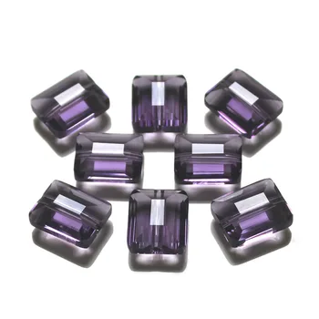 AAA 12x10mm tjekker Facetteret Krystal Firkant Perler Multi Farve Glas-Pladsen Håndværk Perler til smykkefremstilling 50stk Masse Engros 1