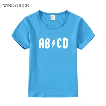 ABCD Breve Udskrive Børn Tshirt Dreng Pige T-shirt lille Barn, Børn, Tøj, Sommer Kort Ærme Toppe Tee Sjovt Tøj 0